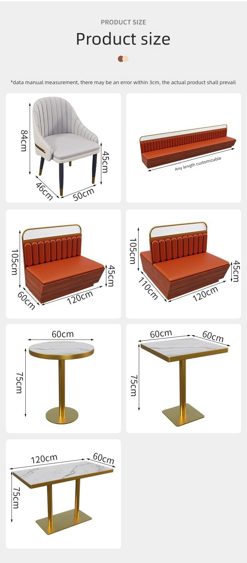 Light Luxury Commercial Restaurant Furniture Set Metal Dining Chairs Sintered Stone Dining Table and Booth Sofas for Cafe Hotel