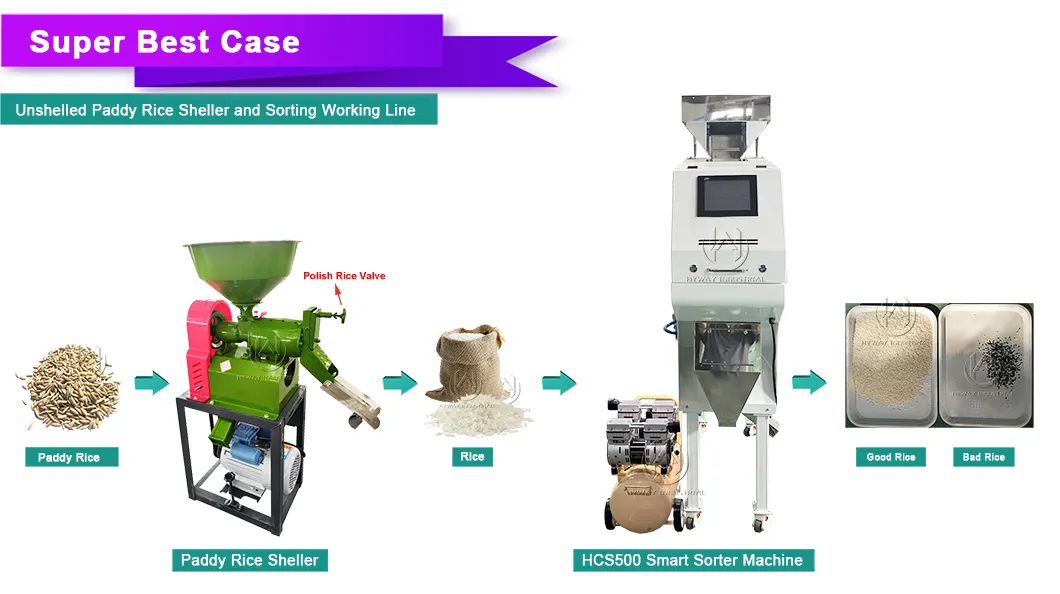 Tecnología de sensores y cámaras para clasificación por color