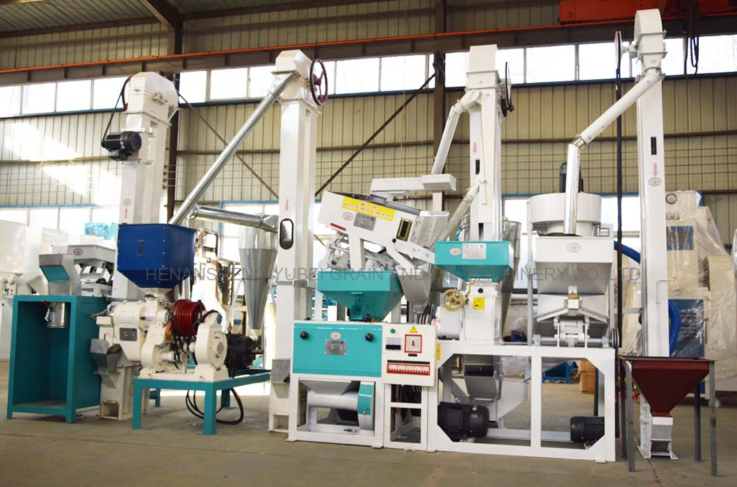 10 Ton 500kg Máquina Compacta Pequeña para Blanquear Arroz Máquina de Descascarar Arroz