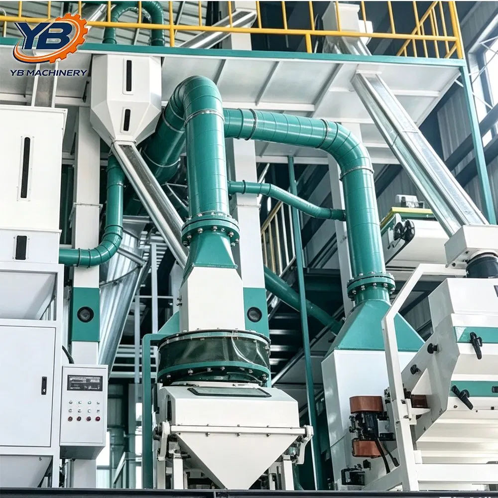 Planta de molino de arroz comercial con sistema de control inteligente