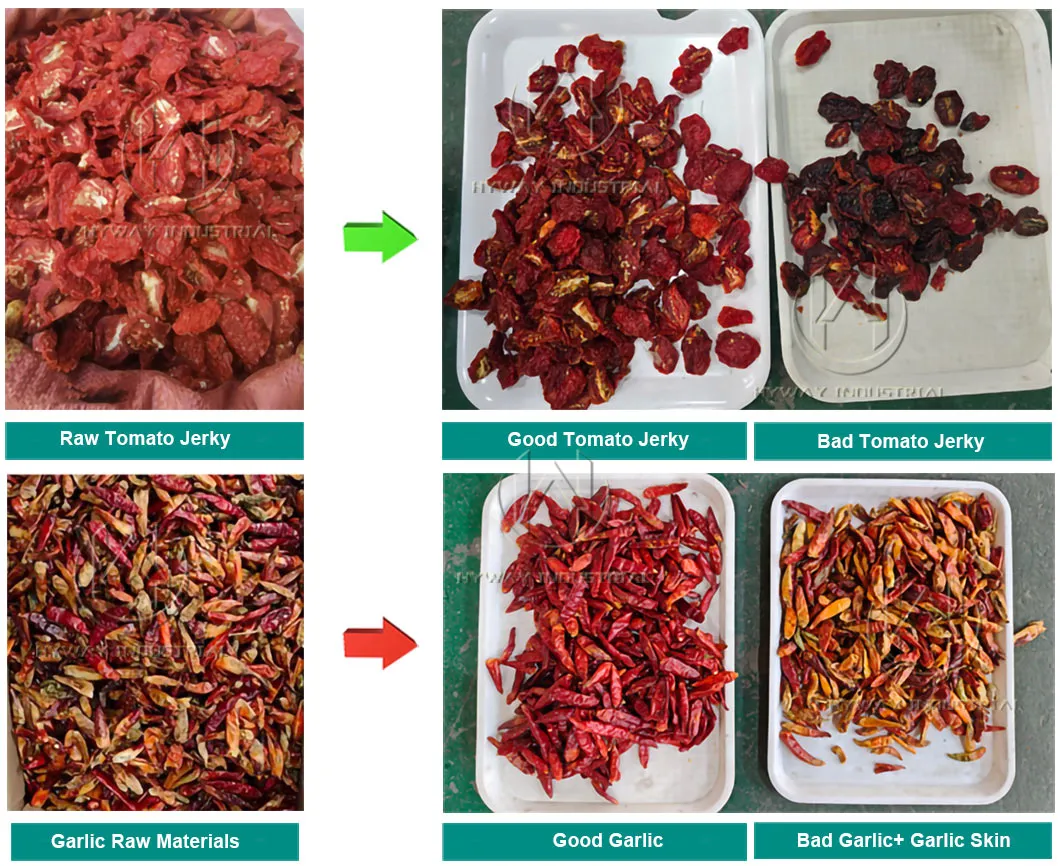 Muestra de clasificación de chiles