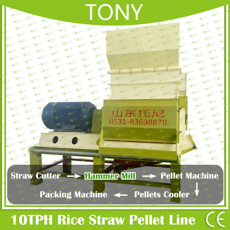 Capacidad de Procesamiento Fuerte 10t/H Planta Completa de Pellets de Paja de Arroz en Venta