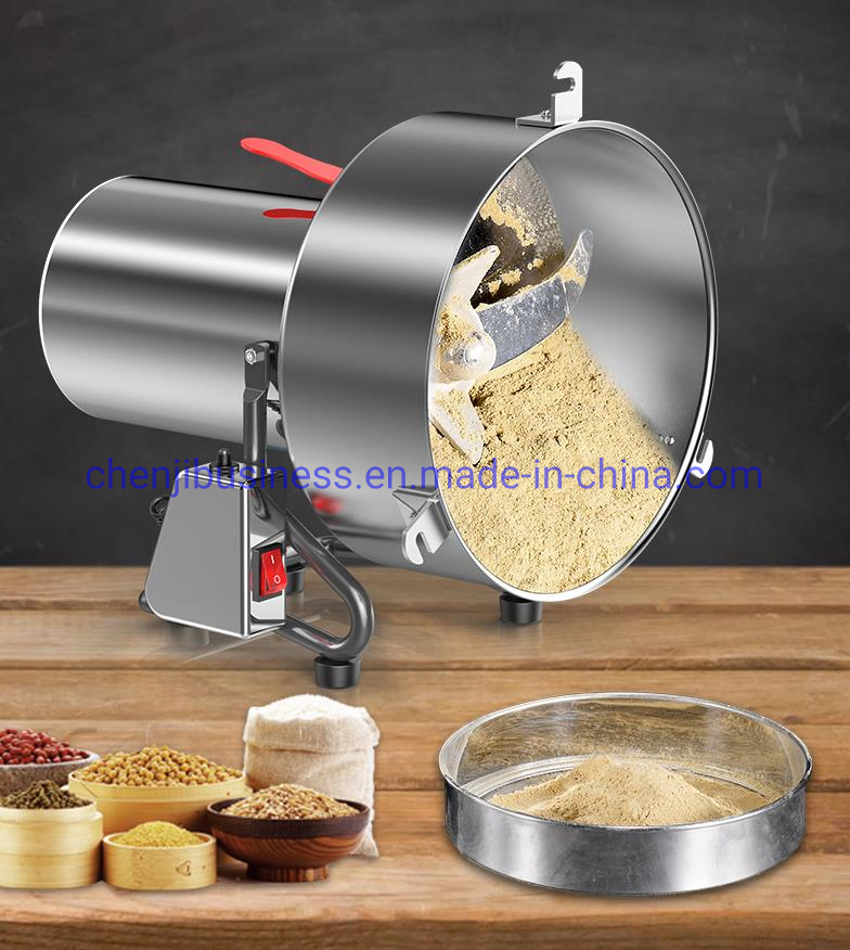 1500g 4500g Máquina de molienda de acero inoxidable comercial para especias secas, cereales, maíz, perlas, arroz, molino de harina, precio del molino de polvo