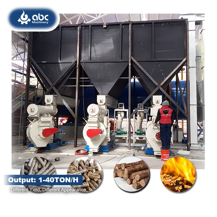 Molino de pellets industrial de calidad para biomasa de cáscara de arroz, conjunto completo para hacer pellets de aserrín y bagazo en producción pequeña y mediana