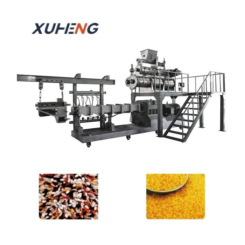 Nuevo equipo de procesamiento de arroz artificial de acero inoxidable línea de producción de arroz nutricional automática
