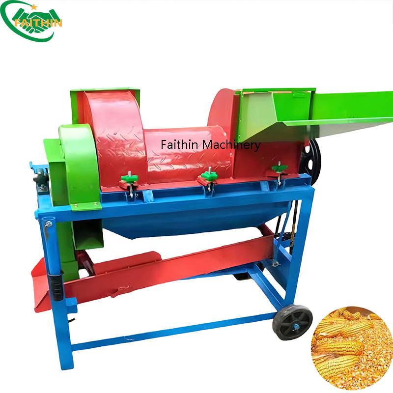 Máquina peladora y trilladora multifuncional de diesel para pequeña escala de sorgo, soja, arroz, trigo y maíz