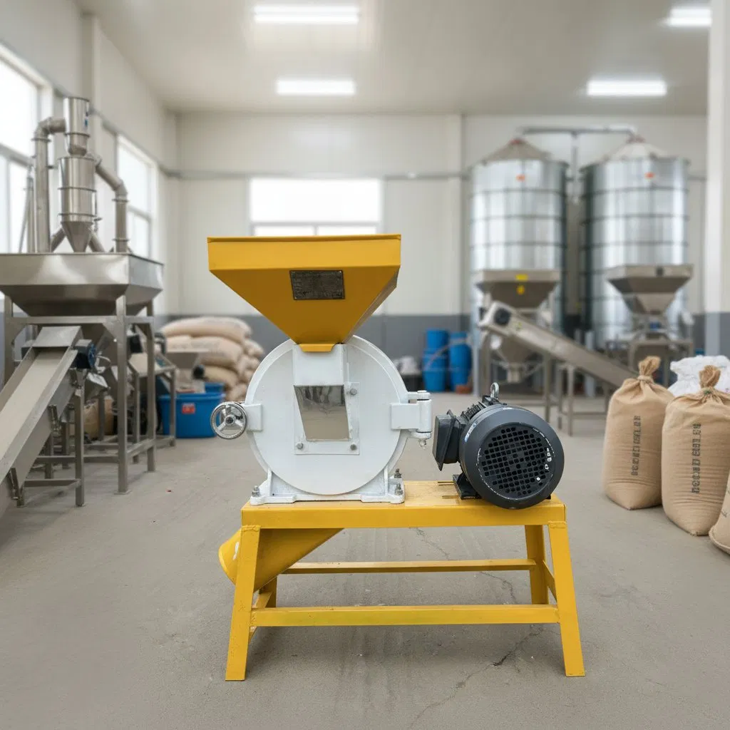 Molino eléctrico pesado de alta calidad para maíz, trigo y arroz, máquina de trituración uniforme para la producción de polvo de grano en fábricas comerciales