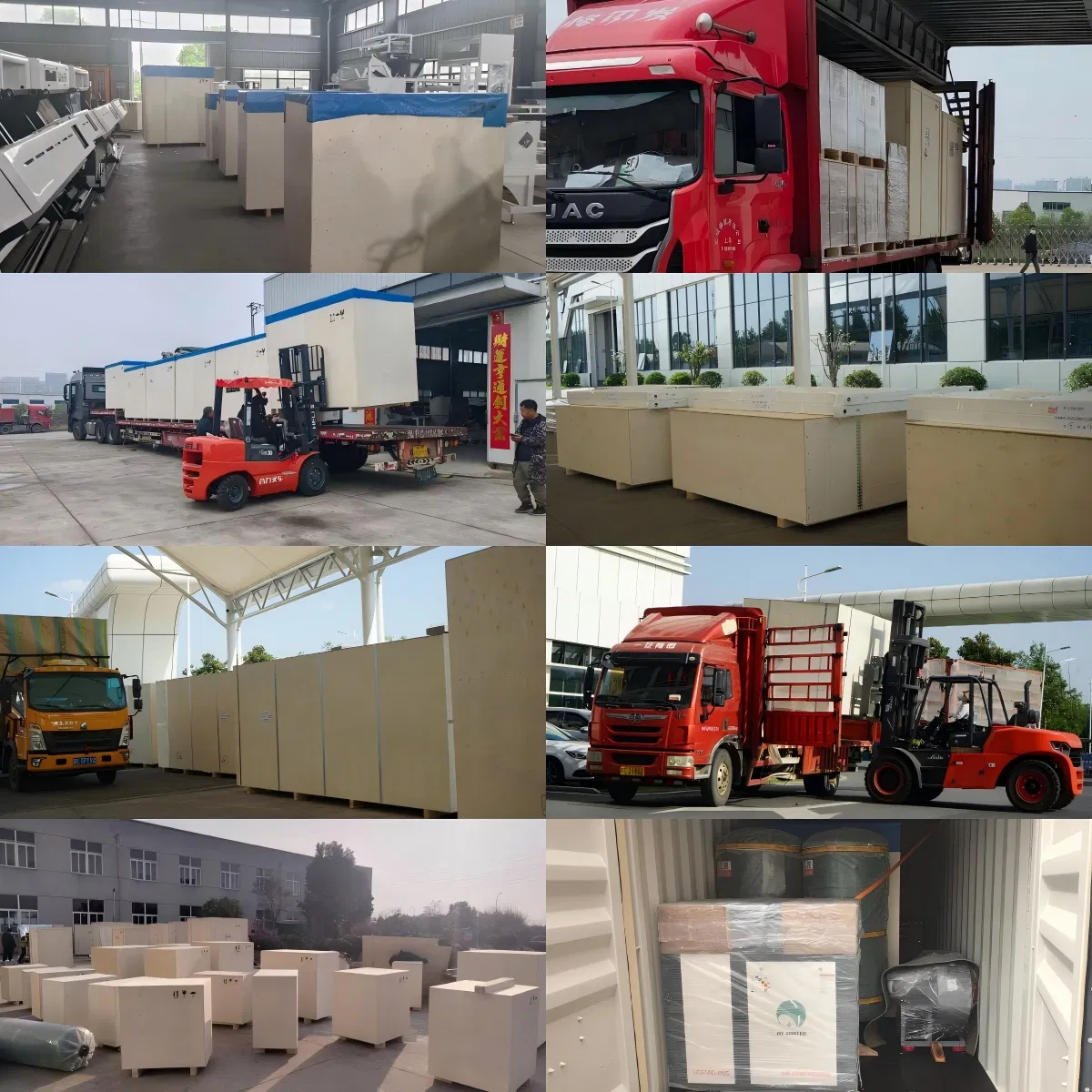 Embalaje de cajas de madera selladas al vacío para exportación