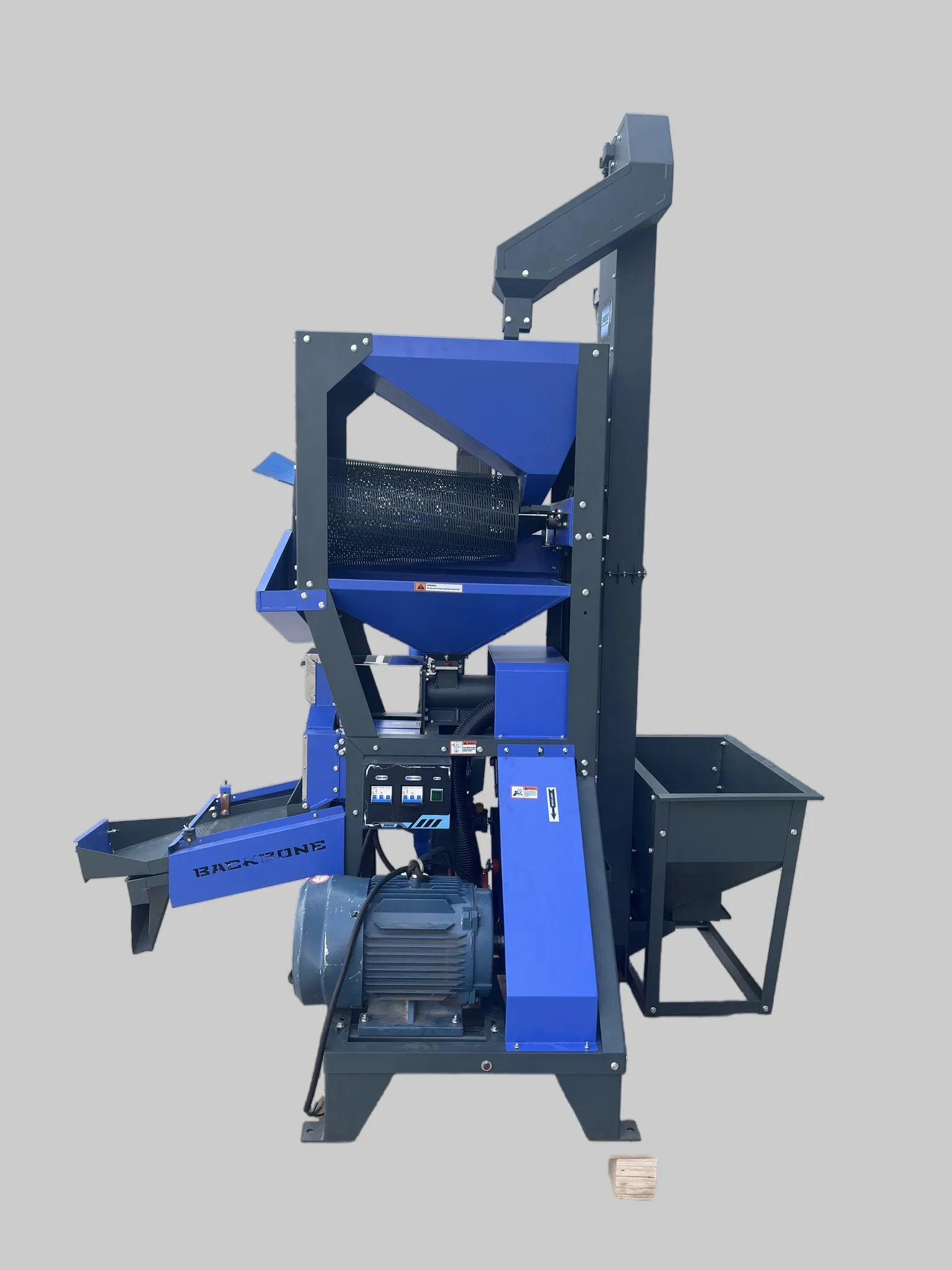 Bb-N2026 Máquina de Molienda de Arroz Combinada 1000kg/H 11-15kw 380V Elevador de Alimentación Despulpadora de Rodillos Doble Succión de Aire Un Paso Blanqueo de Arroz Ensamblaje
