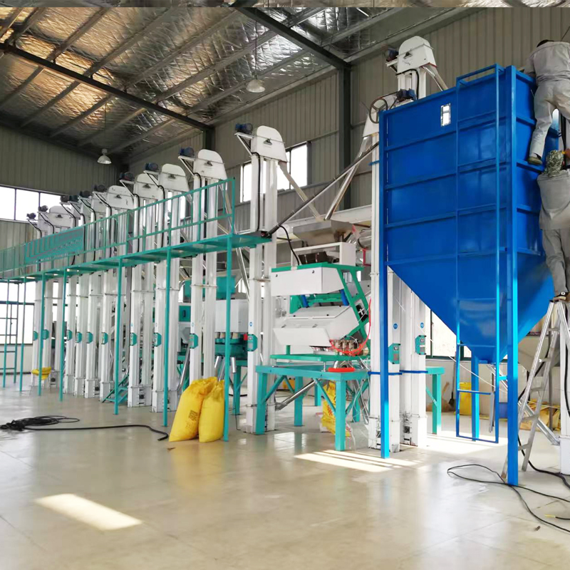 Completo Molino de Arroz 50 Toneladas 60ton Máquina de Pulido de Arroz