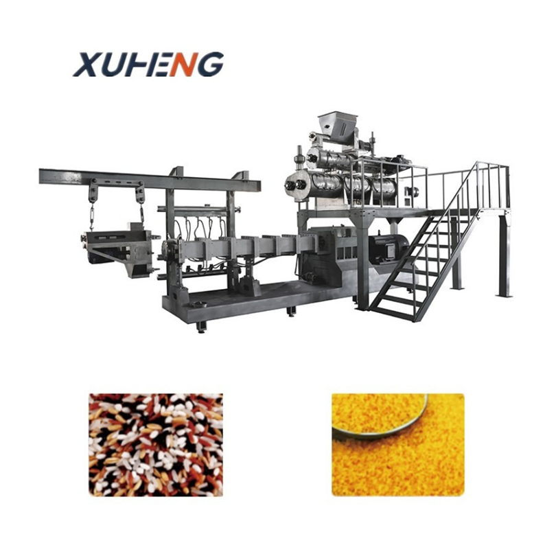 Nuevo equipo de procesamiento de arroz artificial de acero inoxidable línea de producción de arroz nutricional automática