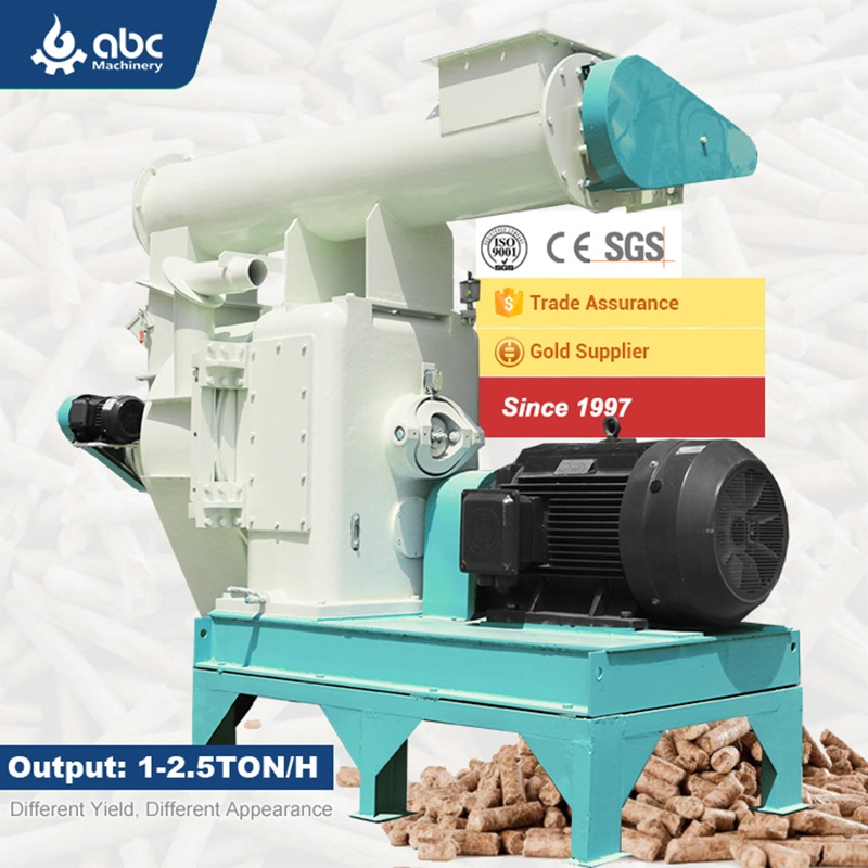 Nuevo diseño de gran molino de pellets industrial de anillo de matriz impulsado por correa para la fabricación de biomasa, aserrín de arroz, residuos de hierba