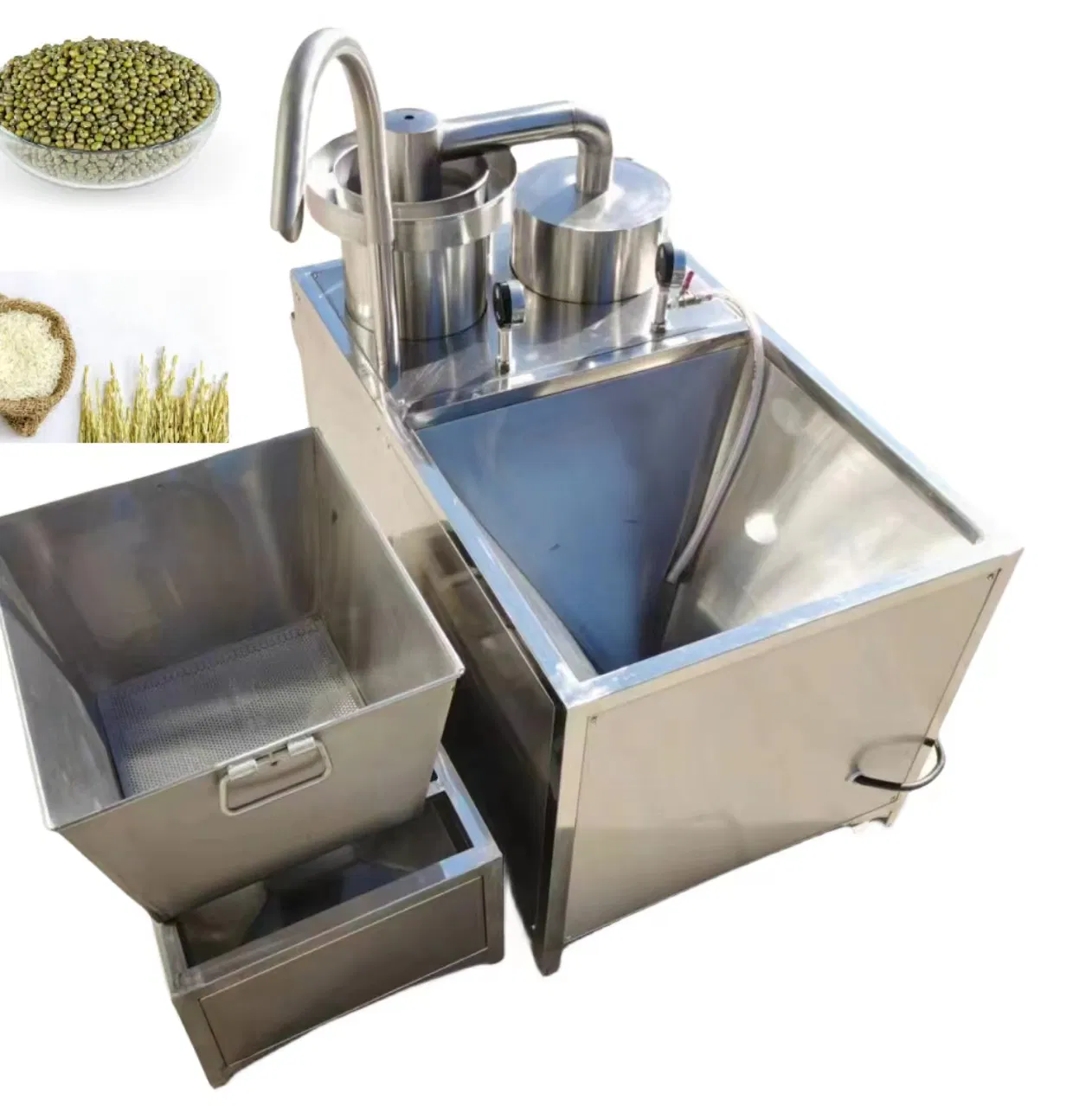 Máquina de lavar arroz de gran capacidad, lavadora de granos, máquina de limpieza de arroz