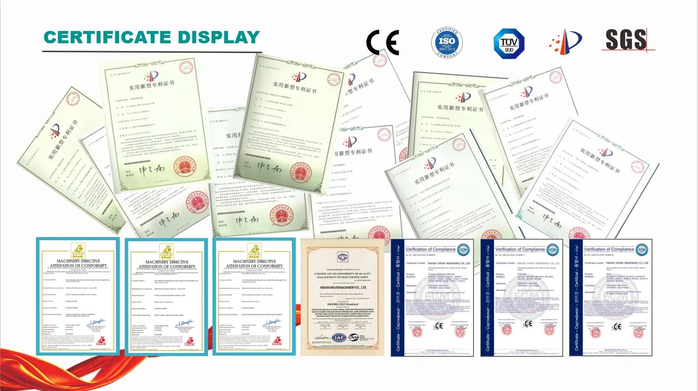 Certificados de Calidad CE, ISO y SGS