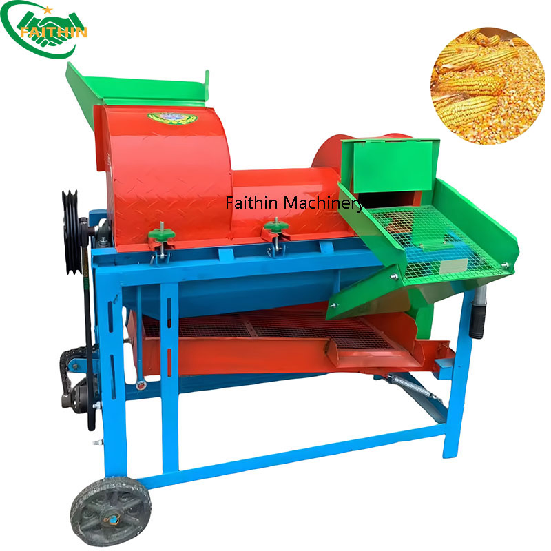 Máquina peladora y trilladora multifuncional de diesel para pequeña escala de sorgo, soja, arroz, trigo y maíz