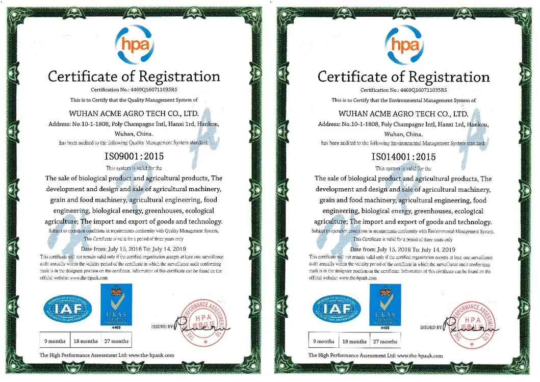 Certificaciones del Clasificador de Color