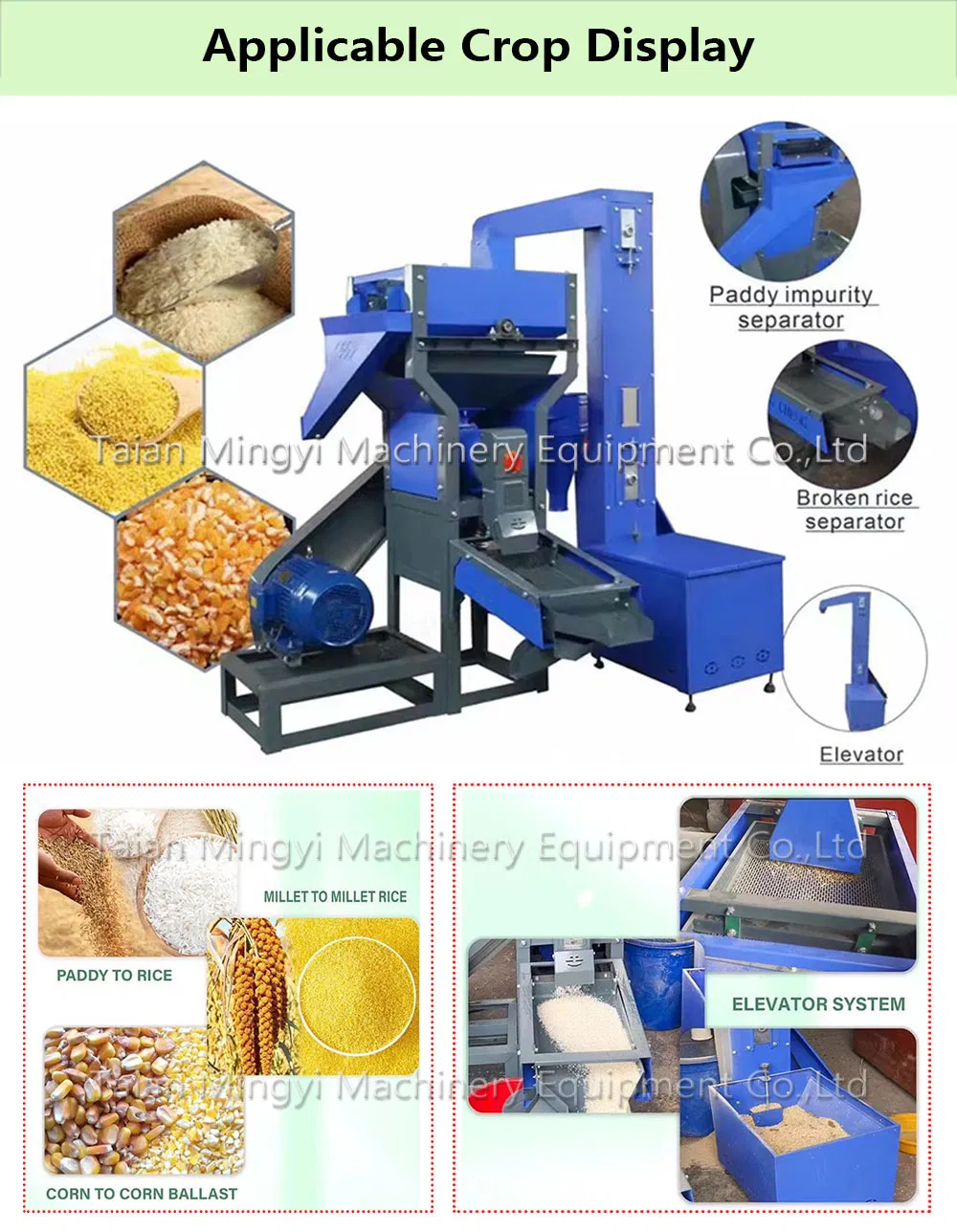 Máquina de molienda de arroz automática multifuncional combinada, máquina de blanqueo de arroz