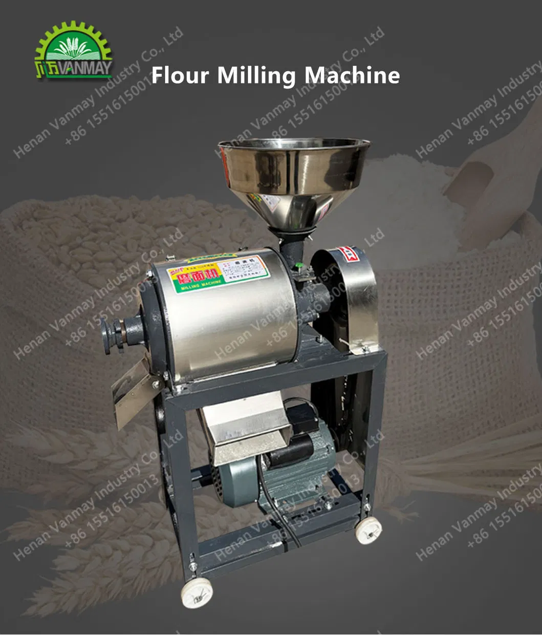 Máquina de molino de harina de maíz y trigo mini, molino de arroz para el hogar