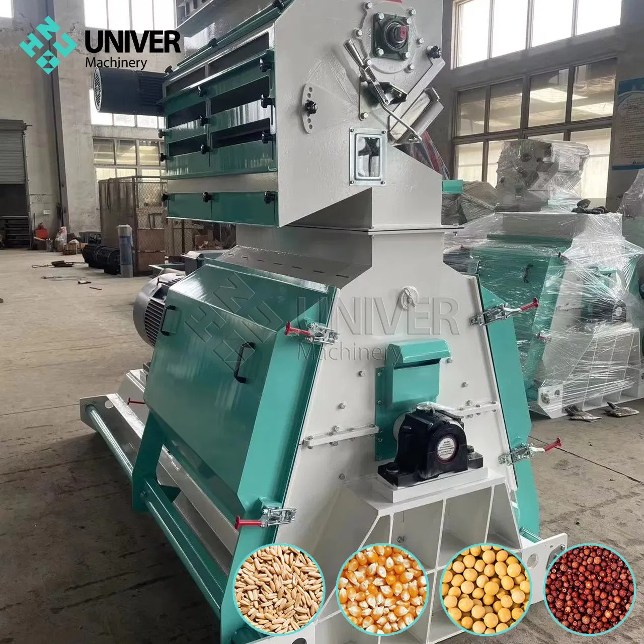 Máquina industrial de molino de martillos para molienda de arroz, cáscara de arroz y maíz de la serie Sfsp