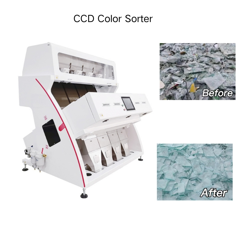 Cámara CCD industrial de alta resolución, máquina clasificadora inteligente de granos de café, arroz, plástico y vidrio