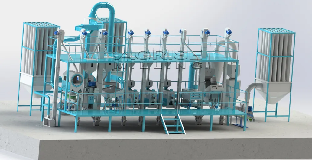 Modelo 3D de la planta de molienda de arroz