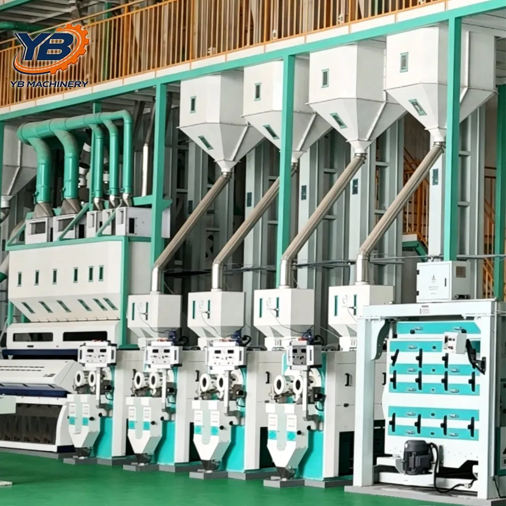 Planta de molino de arroz comercial con sistema de control inteligente