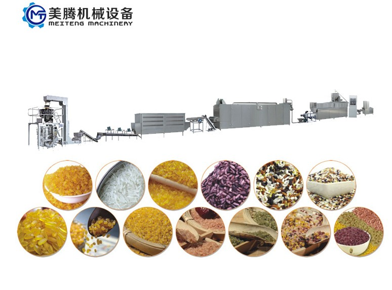 200-500kg/H Equipos de procesamiento de arroz de grano mixto de bajo índice glucémico de konjac