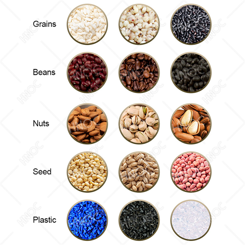 Máquina de clasificación de cereales, nueces, granos verdes, soja, color, pacana, pasa, arroz, color de pacana, frijol de cacao para plástico