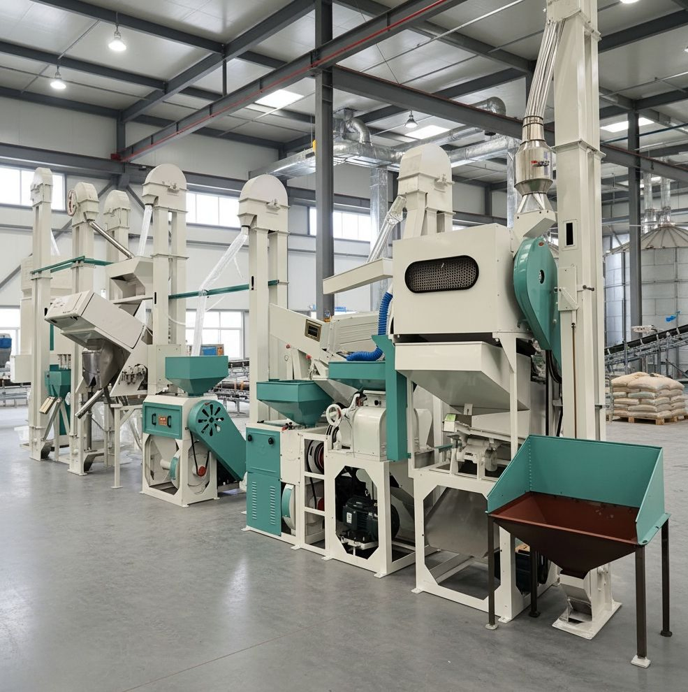 Máquina Multifuncional Combinada 15-30 para Descascarar Arroz, Molienda, Pulido y Clasificación por Color