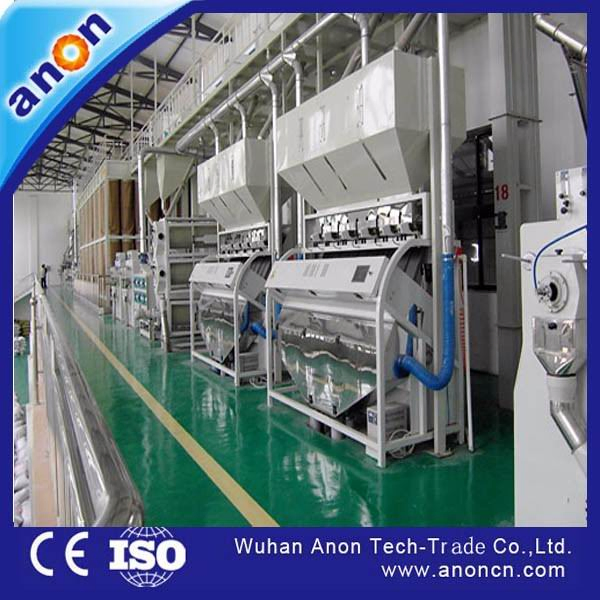 Anon 200 Máquina de molino de arroz Tpd Paddy Limpiador Desstoneador Separador