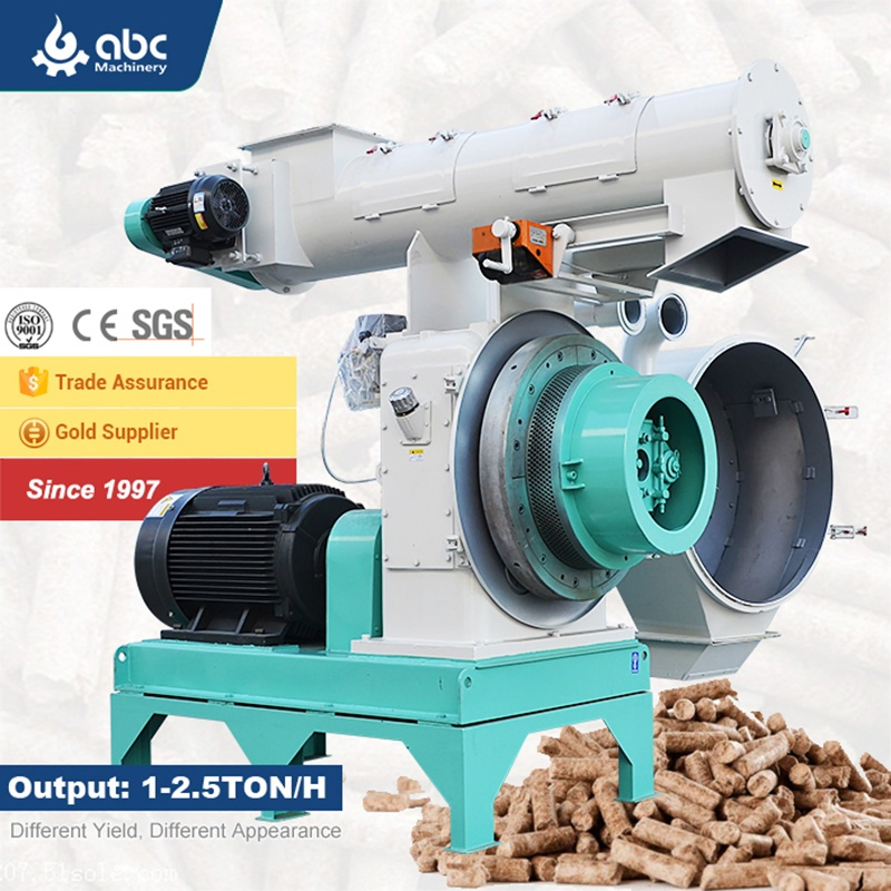 Diseño Nuevo Avanzado Gran Molino de Pellets de Madera de Anillo de Transmisión por Correa Industrial para Fabricar Biomasa, aserrín, cáscara de arroz, residuos de hierba