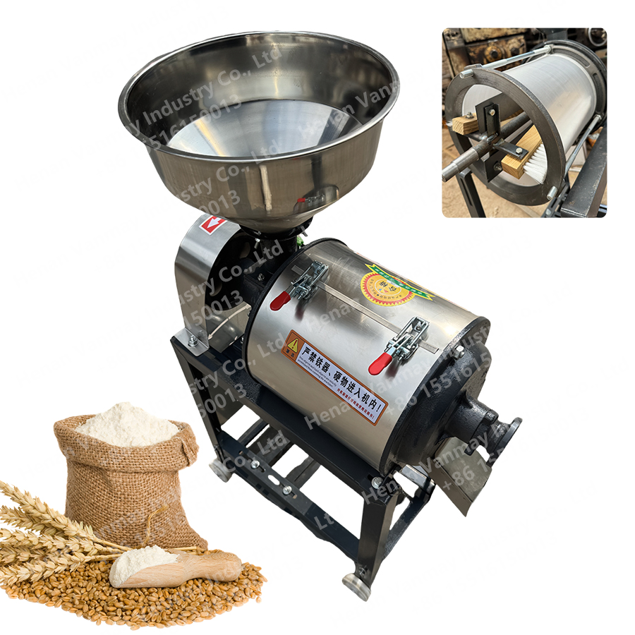 Máquina de molino de harina de maíz y trigo mini, molino de arroz para el hogar