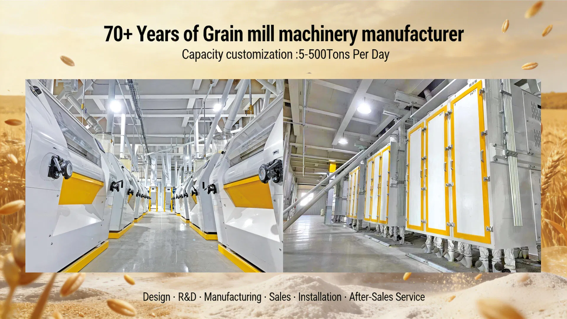 Molino industrial de maíz, trigo, arroz, harina, atta, madia, suji, sémola para producción comercial