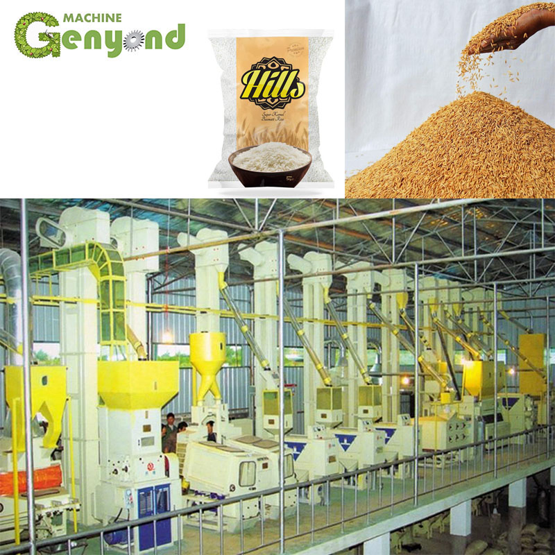 Línea de producción completa de procesamiento de arroz 10ton por día