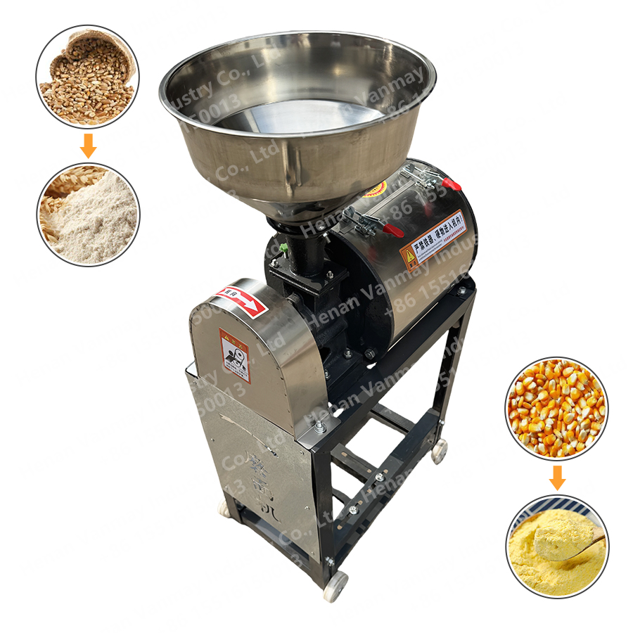 Máquina de molino de harina de maíz y trigo mini, molino de arroz para el hogar