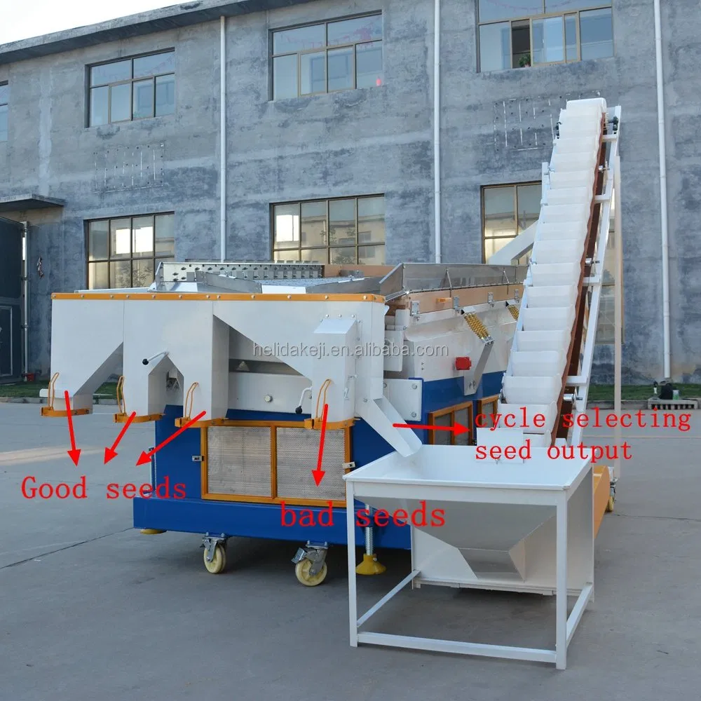 Máquina separadora de gravedad para limpiar semillas malas de comino, soja, trigo, maíz y arroz