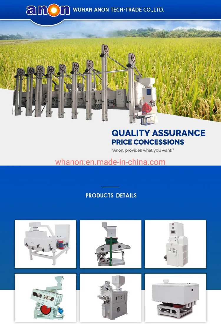 Línea de Procesamiento de Arroz Tpd Mejor Calidad Planta de Molienda de Arroz
