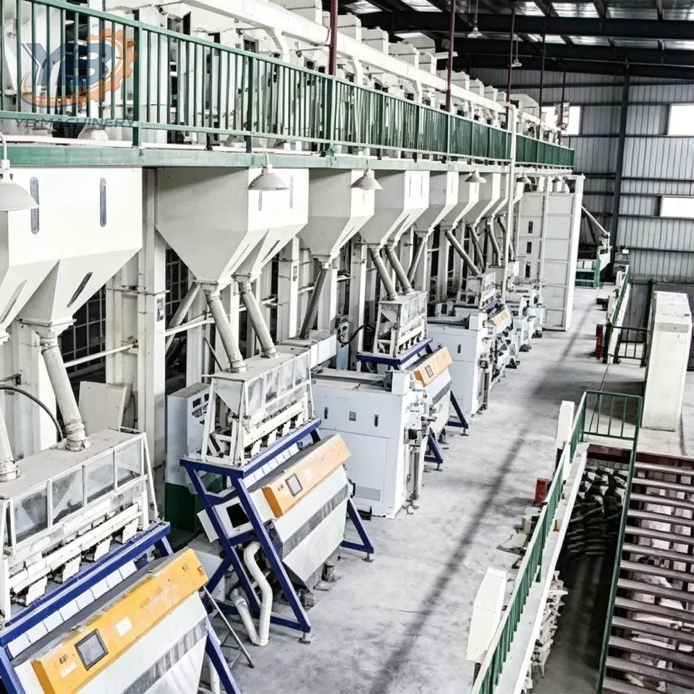 Planta de molino de arroz automático comercial para el procesamiento de arroz paddy