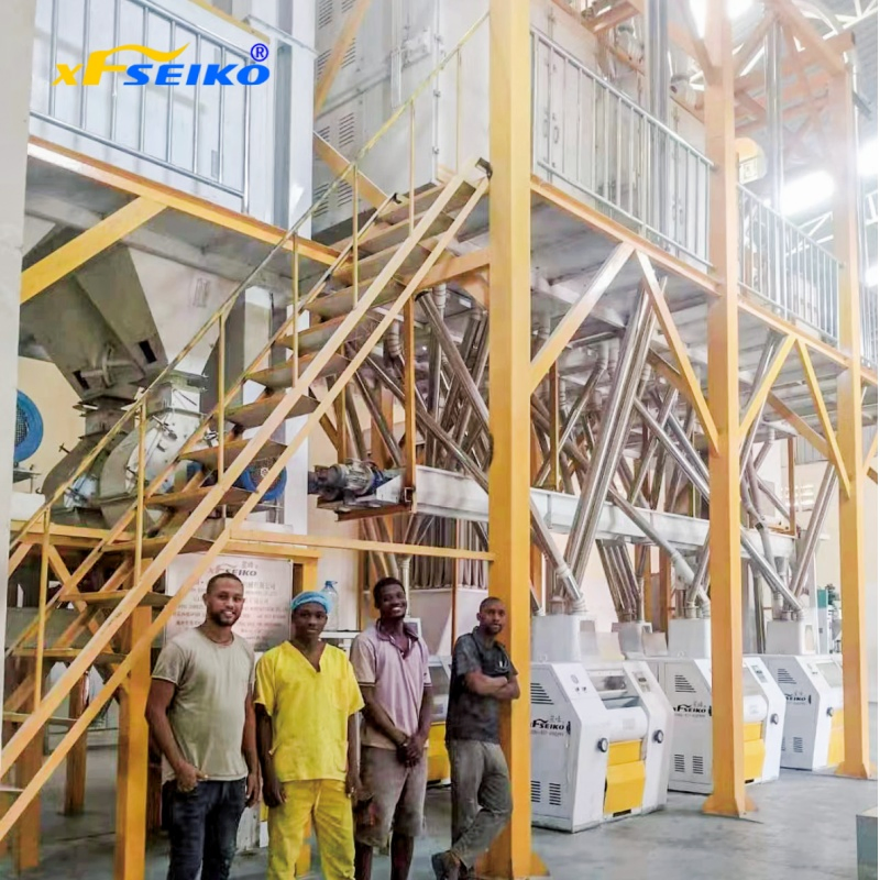 50tpd-60tpd Molino industrial de maíz, trigo, arroz, harina, atta, madia, suji, sémola para producción comercial
