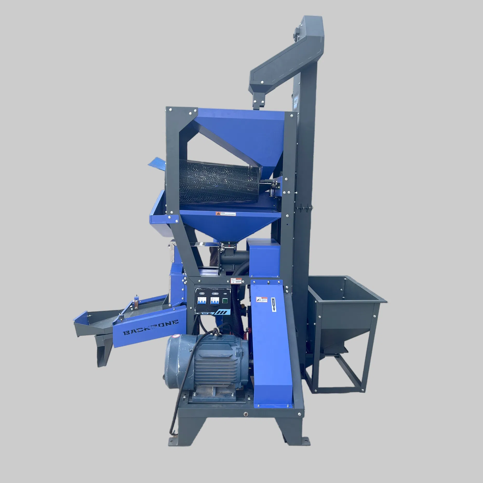 Bb-N2026 Máquina de Molienda de Arroz Combinada 1000kg/H 11-15kw 380V Elevador de Alimentación Despulpadora de Rodillos Doble Succión de Aire Un Paso Blanqueo de Arroz Ensamblaje