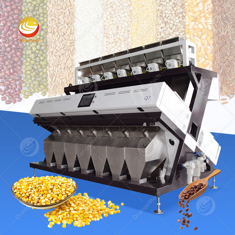 Máquina de clasificación óptica de semillas de grano de maíz mini, legumbres, té, almendra, pasa, arroz plástico