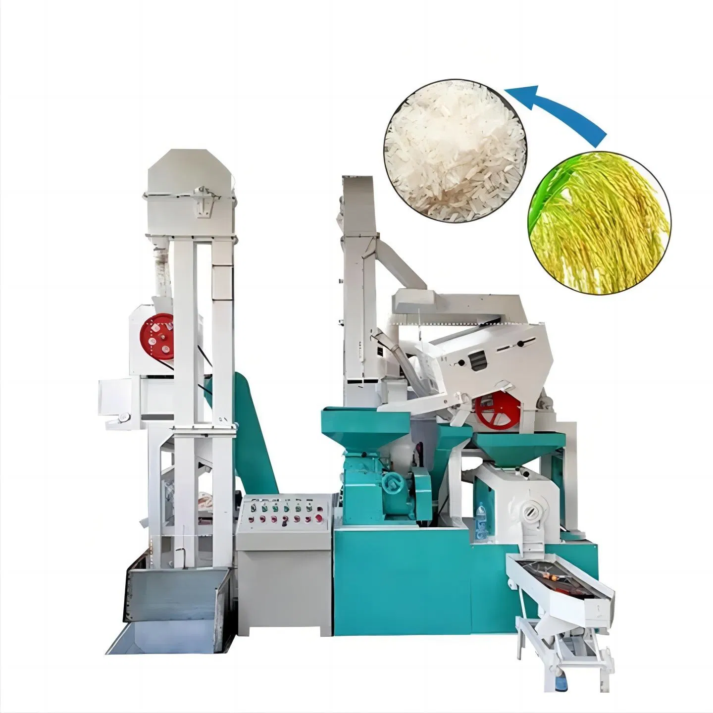 Molino de Arroz Comercial Descascaradora de Arroz 15-30 Tpd Pulidora de Arroz Combinada Precio