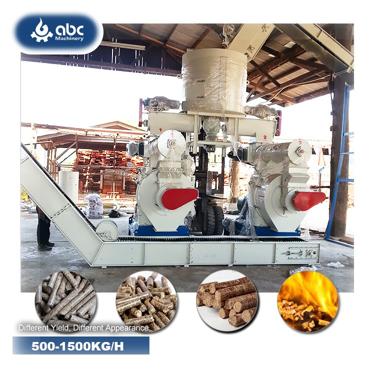 Molino de pellets industrial de calidad para biomasa de cáscara de arroz, conjunto completo para hacer pellets de aserrín y bagazo en producción pequeña y mediana