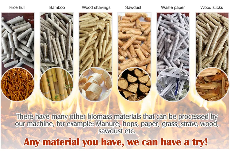 Tipos de materiales para pellets