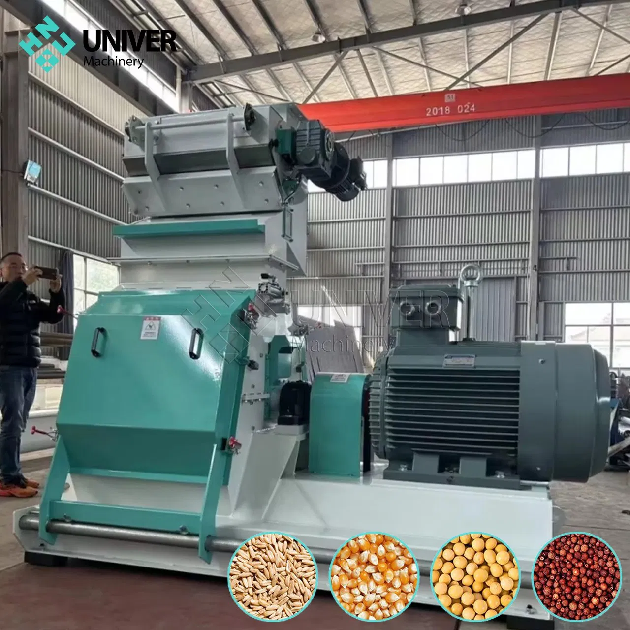 Máquina industrial de molino de martillos para molienda de arroz, cáscara de arroz y maíz de la serie Sfsp
