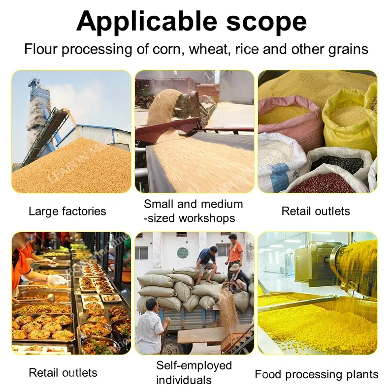 Aplicación del molino de molienda de arroz y maíz