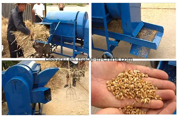 Máquina de trilla de soya, maíz, arroz, trigo, cáscara y trilla