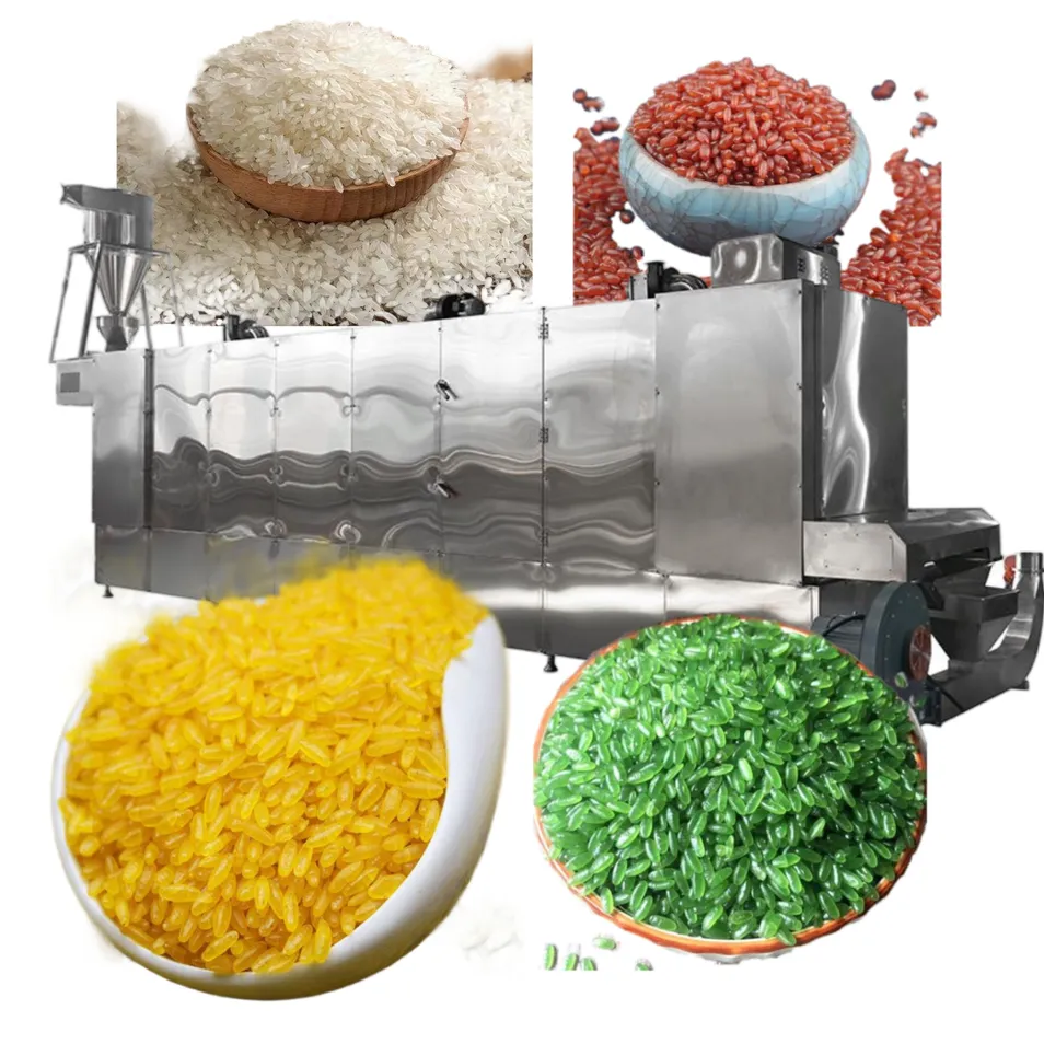 Configuración completa de procesamiento de arroz fortificado