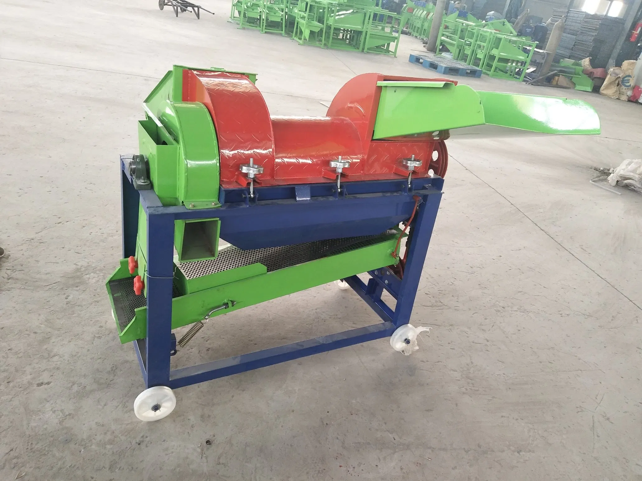 Máquina desgranadora y trilladora portátil eléctrica multifuncional para sorgo, soja, cultivos múltiples, arroz, trigo y maíz