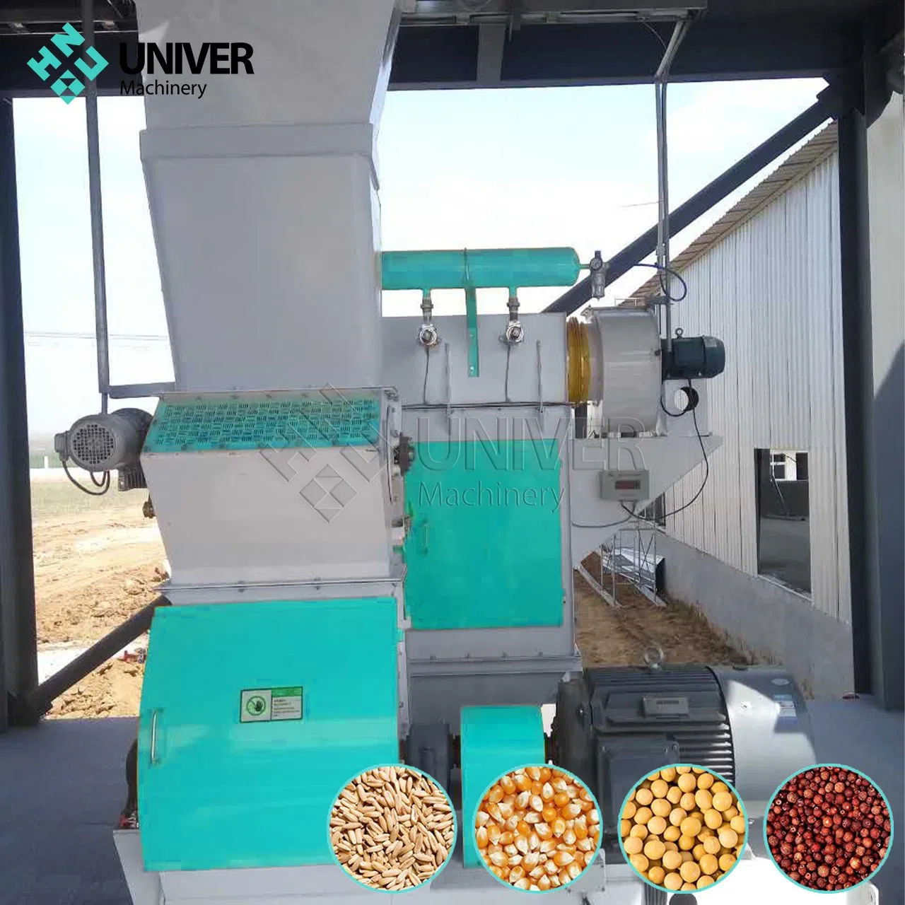 Máquina industrial de molino de martillos para molienda de arroz, cáscara de arroz y maíz de la serie Sfsp